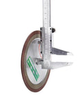 Five Diamond Grinding Wheel Cutter Grinder For Carbide Metal 125x32x8x8 150 To 400 Grit Pro Grade shown with caliper for thickness