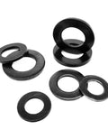 Black Plated 304 A2 Stainless Steel GB97 Flat Washer Plain Gasket Pad M1.6 To M12, 100 Pieces, Woodworking Spacer
