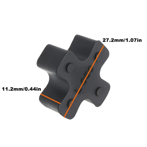 8 Piece Set L050 Solid Jaw Coupling With NBR Rubber Spider Insert 27.2x11.2mm For Pumps Fans Motors Vibration Absorption Wear Resistant Anti Aging Durable Industrial Grade, black insert