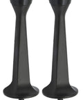 Rubber Tip Heavy Duty Solid Door Stop 3 Inch Zinc Die Cast Matte Black Set Of 2 With Mounting Hardware Protect Walls And Quick Easy Installation