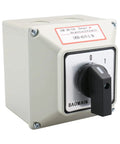 Rugged Rotary Cam Changeover Switch With Exterior Box 40A 12 Terminals 2 Pole Four Positions 0 1 2 3 Latching IP65 Waterproof AC 660V