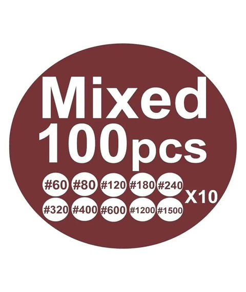 Grab These 100PCS 5 Inch Sanding Discs With 8-Hole Hook And Loop Fastener For Smooth Finish, 60 To 1500 Grit Set, mixed grit details