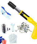 Mini Manual Steel Nail Gun For Wall Fastening And Riveting, One Hand Operation, accessories, compact tool with non-slip grips.