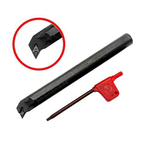 Carbide Turning Inserts And 95 Degree Internal Boring Bar Kit For Steel And Stainless Steel Machining Includes DCMT2(1.5)1 Inserts