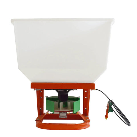 Electric Fertilizer Spreader For ATV And Tractor, 265Lb Load Capacity, 21.5 Inch Broadcast Spread, Front Mount, 12V 180W Motor