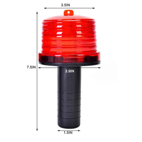 Solar Warning Light Waterproof LED Safety Beacon With Switch Mega Bright Solar Powered For Construction Traffic Factory