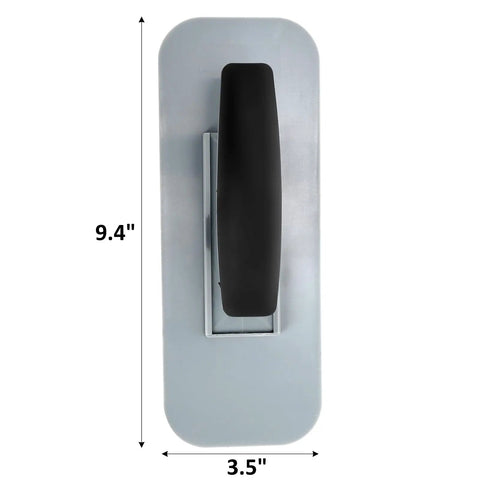 Top view of 9.4x3.5 inch plastic trowel with handy grip for smoothing spackle, part of 4 Pack Plastic Trowels With Handy Grip Handles