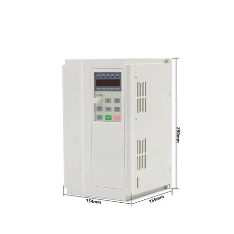 Top Shelf 3.5KW Bt30 Water Cooled Spindle Motor With Automatic Tool Change Built For CNC Routers Cranks Out Smooth 18000RPM Power Plug And Play Ready control unit, 250mm size, features digital display and buttons.