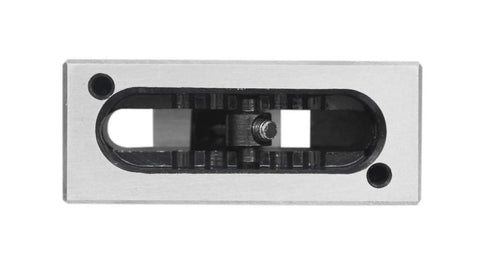 Compact Slick Mini Precision Toolmakers Insert Vise For Tiny Parts, 1 Inch And 25 Mm Jaw, 2.5 Inch Long, Fifteen Sixteenth Inch Wide Jaw, One Half Inch Opening, Zero Point Four Inch Deep Jaw, Eleven Ounce Weight, Great For Hobby Machining, top view