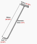 Heavy Duty Stainless Steel Manhole Cover Lifter Built Tough For Storm Drains And Septic Tanks No Sweat Grate Hook size dimensions shown