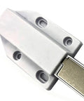 Heavy Duty Cabinet Door Push Latch With Magnetic Touch For Single Doors, showing white ABS plastic build