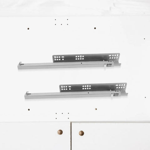 Silent Drawer Rails Replacement Glides for Cabinets and Drawers Heavy Duty Cold Rolled Steel, top view.