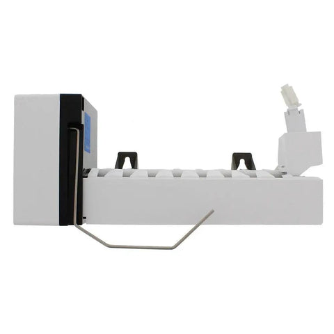 Side view of Ice Maker Replacement For Frigidaire Electrolux Gibson Westinghouse Kelvinator Sears Kenmore Fridge with harness