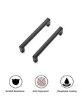 Square Bar Black Matte Cabinet Drawer Pulls 20 Pack Center To Center Three Quarters Inch Overall Length About Four Inches 9mm Width