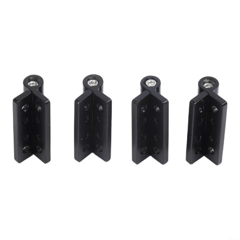 Beefy Adjustable Torque Damping Hinge Set Of 4 Zinc Alloy Flat 360 Degree Positioning Black Silver 26x22MM 36x28MM