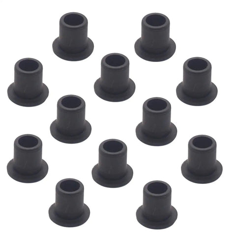 12 Pack C Hub Bushing Sleeves for 1/10 RC Car Truck, black metal, arranged symmetrically, compatible with Redcat HSP HPI