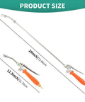 Heavy Duty 29 Inch Metal Replacement Sprayer Wand with Adjustable Nozzle and Shut Off Valve, product size diagram