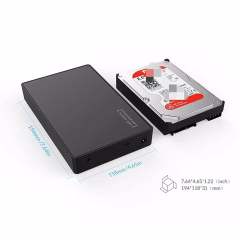 Built Tough Sata To Usb 3.0 External Hard Drive Enclosure And Universal Docking Station with 2TB HDD beside it.