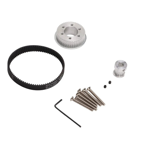 Beefy Aluminum Alloy Synchronous Gear And Belt Kit For Electric Skateboards With A 3 To 1 Gear Ratio Durable Transmission Easy Install