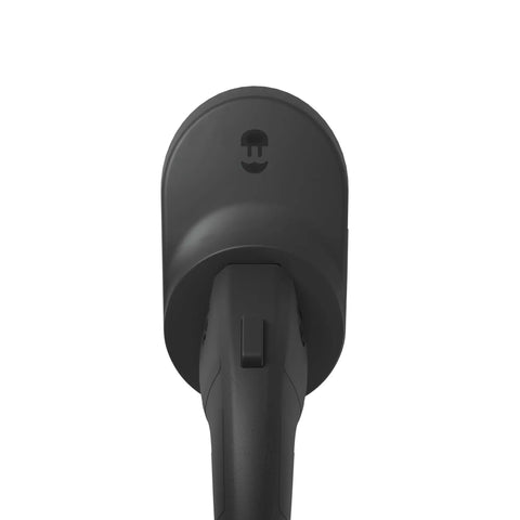 Rugged EV Charger Cable Holster For J1772 Connectors showing top view of sturdy black connector design, suitable for secure charging.