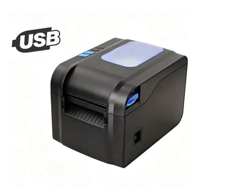 Hella Fast Thermal Label And Receipt Printer prints barcodes on 20 to 82mm paper without ink, compact USB design.