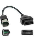 6Pin To 16Pin Motorcycle OBD Diagnostic Cable Adapter For OBD2 OBDII Systems Lets You Link A 16 Pin Diagnostic Port To A 6 Pin Bike Port