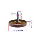 Slick Vintage Brushed Screw Caps With Rust Proof 304 Steel For Wall Mirrors And Coffee Tables Easy Grip Decorative Fasteners In Warm Red Copper Finish Top Notch Hardware For Quick Room Refresh Set Of Twelve with dimensions shown.