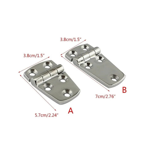 Beefed Up Sealed Bearing Gate Hinges In Stainless Steel Flush Mount for smooth operation, showing dimensions 3.8cm and 7cm