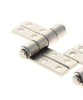Left Hand Torque Friction Hinge 48.8mm Nickel Plated Iron Set 2pcs For Cabinets Silver Tone 16 Mounting Holes And 3.3mm Hole Size Durable Cabinet Door Hardware By Heyiarbeit