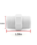 16 Pack Half Inch PVC Male Thread Nipples NPT Heavy Duty Male to Male Coupling Connectors for Home DIY Plumbing and Industrial Pipe Fittings, Premium White PVC Nipple Set; white PVC nipple, 1/2 in NPT, 1.59in long