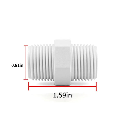 16 Pack Half Inch PVC Male Thread Nipples NPT Heavy Duty Male to Male Coupling Connectors for Home DIY Plumbing and Industrial Pipe Fittings, Premium White PVC Nipple Set; white PVC nipple, 1/2 in NPT, 1.59in long