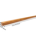 Rock Solid Pine Wood Stair Handrail With Legit Heavy Duty Metal Brackets And Smooth Rounded Corners For Reliable Indoor Wall Mount Support Carrying Groceries Or Packages No Sweat, 48 inch wooden grip.