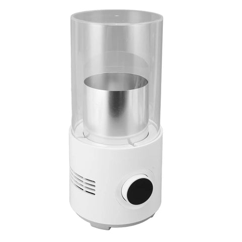 Keep Your Daily Drip Just Right With Smart Temp Control Dual Action Car Cup Warmer Cooler, white and silver design, compact size.