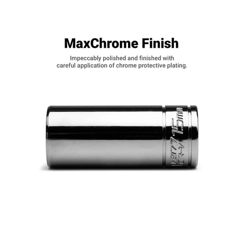 3/8 Inch Drive 12 Point Socket Set Shallow And Deep SAE 1/4 To 7/8 Inch 22-Piece With Billet Aluminum Rail Heavy Duty Chrome Vanadium