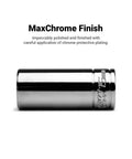 Close view of 3/8 Inch Drive 12 Point Socket Set For Tough Jobs, Shallow And Deep Sockets, Metric 8 to 19 mm, MaxChrome finish