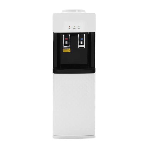 5 Gallon Top Load Water Cooler Dispenser With Hot And Cold Water For Home Or Office Freestanding Unit Child Safety Lock White Finish