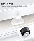 Close-up of handle and wheel on K Cup Holder Sliding Tray With Smooth Glide Pull Out Coffee Pod Organizer Rolling Storage Drawer