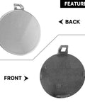 BMW Front Bumper Tow Hook Cover Cap For 328i 328i XDrive 2009 2012 And 335i 335i XDrive 2009 2011 Silver Back and Front View