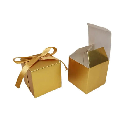 Gold boxes from 60 Pack Folding Gift Boxes Set For Cosmetics Candles Candy Wedding And Party Gift Packaging Thick Cardboard Flat Foldable Space