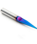 Fifteen Degree V Groove Engraving Router Bit Pro Grade With Five Thousandths Inch Tip And One Quarter Inch Shank Nano Blue Coat Solid Carbide