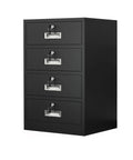Heavy Duty Metal Office Storage Cabinet With Adjustable Shelves And Lockable Filing Cabinets In Blue Finish, Four Drawers