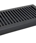 4 X 10 Cast Aluminum Contemporary Vent Cover in Black for Floor and Wall Registers with Adjustable Dampers, sleek design