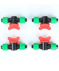 Irrigation In Line Barbed Shut Off Valve With Locking Fitting For Half Inch Drip Tape Tubing Sprinkler System Includes 4 Pack