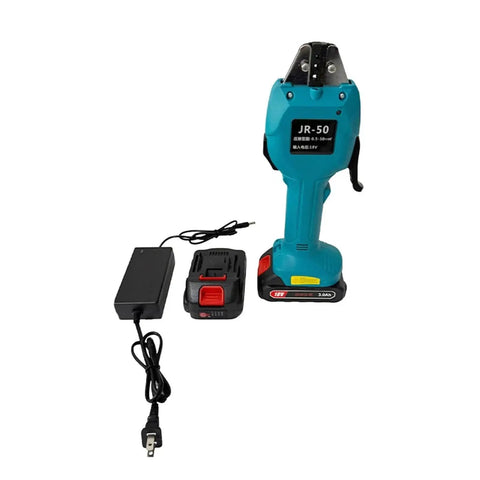 18V Cordless Electromechanical Hydraulic Battery Powered Terminal Crimper With 2-Piece Iron Batteries, powerful tool with battery and charger.