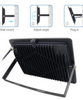 Back view of 2 Pack 100W UV Flood Lights Blacklight For Outdoor Use IP66 Waterproof Stage Lighting with adjustable bracket
