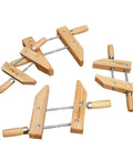 8 Inch Wooden Handscrew Clamp Set For Woodworking Heavy Duty Hand Screw Clamps Acme Thread Technology Quick Secure Grip Stainless Spindle Durable Construction Great For Finishing Work 2 Pack, 2 wooden clamps