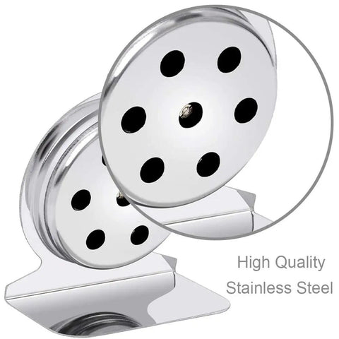Back view of Large Dial Oven Thermometer Pack Of 2 With Dual Scale 50 To 300 C And 100 To 600 F For BBQ Baking Grilling Durable Steel