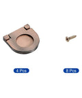 Set Of 4 Flush Pull Handles Hidden Recessed Cabinet Door Pull Rings With Screws 1.38 Inch Copper Zinc Alloy For Drawers Cupboards Dresser Modern Hardware Upgrade