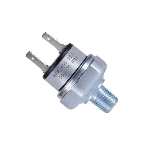 Heavy-Duty Universal Air Pressure Switch 70 100 PSI For 1/8-27 NPT Lines Plug-And-Play Works With 24V 12V DC And 110V 120V 240V AC