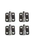 Four Piece Detachable Hinges With Left Hand Lifting Sliding Joint Design, Heavy Duty Metal Hardware For No Fuss Door Removal And Easy Install